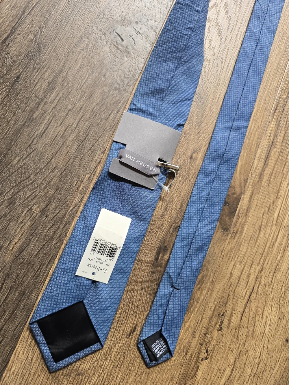 Van Heusen Men's Blue Textured Cotton Tie